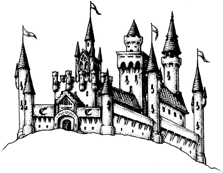 This and the next castle were illustrations used for my wedding invitations